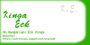 kinga eck business card